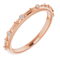 Petite Diamond Cross Ring, 14k Rose Gold (.03 CTW, Color G-H, Clarity I1)
