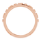 Petite Diamond Cross Ring, 14k Rose Gold (.03 CTW, Color G-H, Clarity I1)