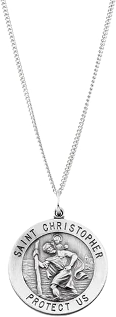 Sterling Silver St. Christopher Medal (25 MM)