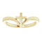 Girl's Cross with Heart 14k Yellow Gold Youth Ring
