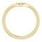 Girl's Cross with Heart 14k Yellow Gold Youth Ring