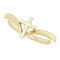Girl's Cross with Heart 14k Yellow Gold Youth Ring