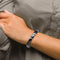 Men's Titanium & Sterling Silver Diamond Bangle – .10 CTW, 7.5", Polished Finish