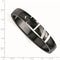 Men's Titanium & Sterling Silver Diamond Bangle – .10 CTW, 7.5", Polished Finish
