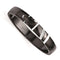 Men's Titanium & Sterling Silver Diamond Bangle – .10 CTW, 7.5", Polished Finish