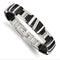 Men’s Titanium & Sterling Silver Diamond Bracelet – 8.5”, 0.10 CTW, Two-Tone Finish