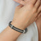 Men's Matte Grey 6/4 Titanium and Black Titanium Memory Cable Cuff Bracelet, 7"