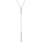 Diamond Bar Y Necklace in 14k White Gold, 16-18" ( 1/5 Ctw, Color H+, Clarity I1)
