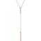 Diamond Bar Y Necklace in 14k Rose Gold, 16-18" ( 1/5 Ctw, Color G+, Clarity I1)