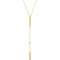 Diamond Bar Y Necklace in Rhodium-Plated 14k Yellow Gold, 16-18" ( .06 Ctw, Color H+, Clarity I1)
