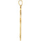 Two-Tone Hollow Cross Rhodium-Plated 14k Yellow and White Gold Pendant (40.00X21.60 MM)