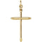 Suffering Cross 14k Yellow Gold Pendant