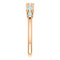Aquamarine 7-Stone 3.25mm Ring, 14k Rose Gold