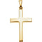 Cross Pendant, 18k Yellow Gold (30.20x15.90MM)