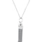 Rhodium Plate Sterling Silver and 14k Yellow Gold Ash Holder Necklace, 18"