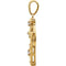 Diamond Celtic Halo Cross, 14k Yellow Gold Pendant (.05 Ctw, HIJ Color, I3 Clarity)