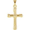 Rope Cross 14k Yellow Gold Pendant (18X12MM)