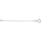 1mm 14k White Gold Necklace Extender or Safety Curb Chain, 2.25