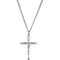Crucifix Cross Sterling Silver Nacklece, 24"