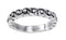 Antiqued Raised Scroll Design 3.8mm Stackable Sterling Silver Ring, Size 7