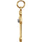 Diamond Treflee Cross Rhodium-Plated 14k Yellow and White Gold Pendant, (.01 Ct, G-H Color, SI1 Clarity)