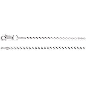 1.5mm Sterling Silver Bead Chain, 16"
