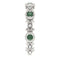 Chatham Created Alexandrite and Diamond Vintage-Style Ring, Rhodium-Plated Sterling Silver (0.03 Ctw, G-H Color, I1 Clarity)