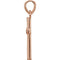 Diamond Inlay Cross 14k Rose Gold Pendant (.015 Ct, G-H Color, I1 Clarity)