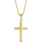Christian Cross 14k Yellow Gold Pendant Necklace, 18" (14.7x11.5 MM)