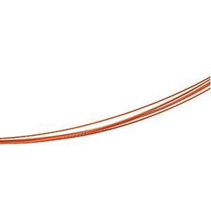 7-Strand Orange Strand Necklace, 14k White Gold Bayonet Clasp, 16"