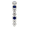Blue Sapphire and Diamond Vintage-Style Ring, Rhodium-Plated Sterling Silver (0.03 Ctw, G-H Color, I1 Clarity)