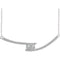 Diamond Two-Stone Bar Necklace in Rhodium-Plated 14k White Gold, 16-18" (3/8 Ctw, Color H+, Clarity I1)
