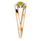 Peridot and Diamond Bypass Ring, 14k Rose Gold (.125 Ctw, G-H Color, I1 Clarity)
