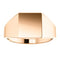 Men's Closed Back Rectangle Signet Ring, 14k Rose Gold (11X10mm)