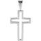Catholic Cross Rhodium-Plated 14k White Gold Pendant (13.5x9.5MM)