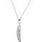 Sterling Silver Round Heart and Scrollwork Family Pendant Necklace 18"