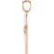 Diamond Zia Cross 14k Rose Gold Pendant (.06 Ct, G-H Color, I1 Clarity)