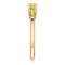 Peridot 7-Stone 3.25mm Ring, 14k Rose Gold, Size 7
