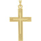 Cross with Embossed Cross Inside the Cross 14k Yellow Gold Pendant