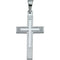 Childrens Sterling Silver Cross Pendant with Embossed Cross inside the Cross