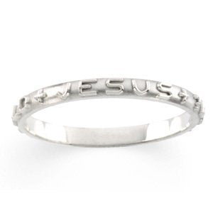 Sterling Silver Prayer Ring, Size 6 to 7