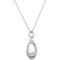 Oval Cut-Out Ash Holder Necklace, Rhodium Plate Sterling Silver, 18"