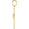 Diamond Zia Cross 14k Yellow Gold Pendant (.06 Ct, G-H Color, I1 Clarity)