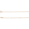 14k Rose Gold 1mm Solid Cable Chain Necklace, 16-18"