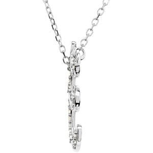 Diamond Initial 'E' Sterling Silver Pendant Necklace, 16.00" (.10 Cttw, GH Color, I1 Clarity)