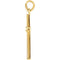 Diamond Inlay Cross 14k Yellow Gold Pendant (.015 Ct, G-H Color, I1 Clarity)