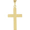 Inlay Cross 14k Yellow Gold Pendant (21.5X12MM)