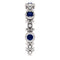 Platinum Blue Sapphire and Diamond Vintage-Style Ring (0.03 Ctw, G-H Color, SI1-SI2 Clarity)