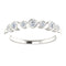 Diamond 7-Stone 3.25mm Ring, Sterling Silver (.08 Ctw, G-H Color, I1 Clarity) Size 6.25