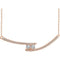 Diamond Two-Stone Bar Necklace in 14k Rose Gold, 16-18" (3/8 Ctw, Color H+, Clarity I1)